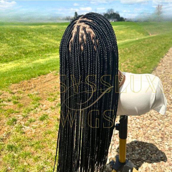 40” Knotless Braided Wig | Full Lace, Glueless Ready to ship - Picture 6 of 9